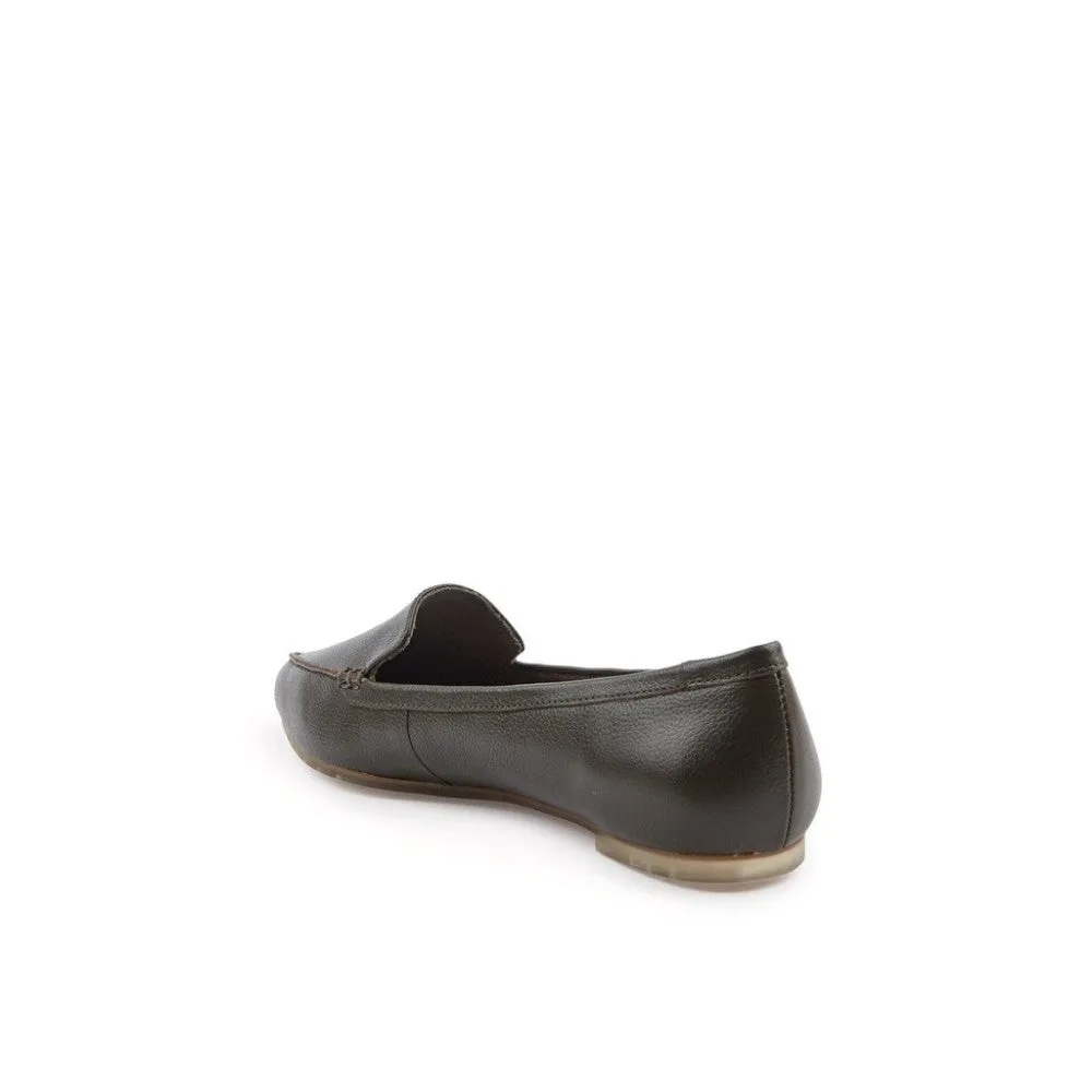 Audra Olive Me Too Leather Loafer Flats