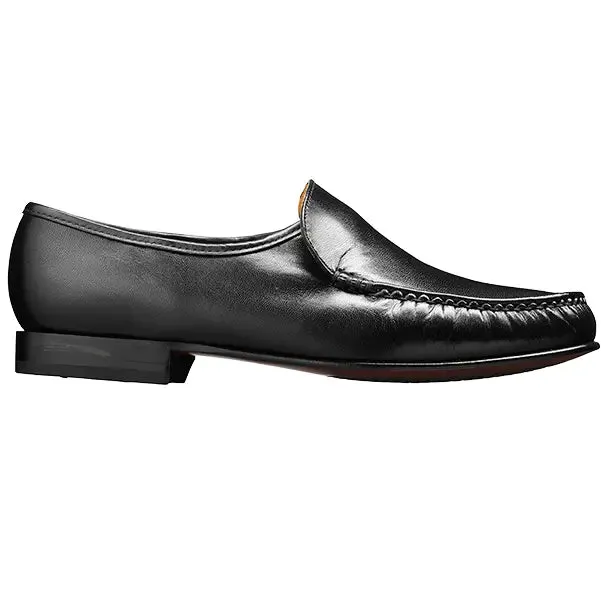 BARKER Laurence Shoes - Mens Moccasins - Black Kid