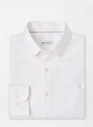 Campbell Perfect Pinpoint Cotton-Stretch Sport Shirt - White