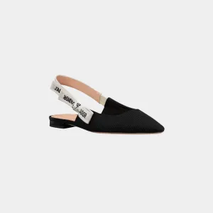 Dior JAdior Slingback Flat Black Technical Fabric