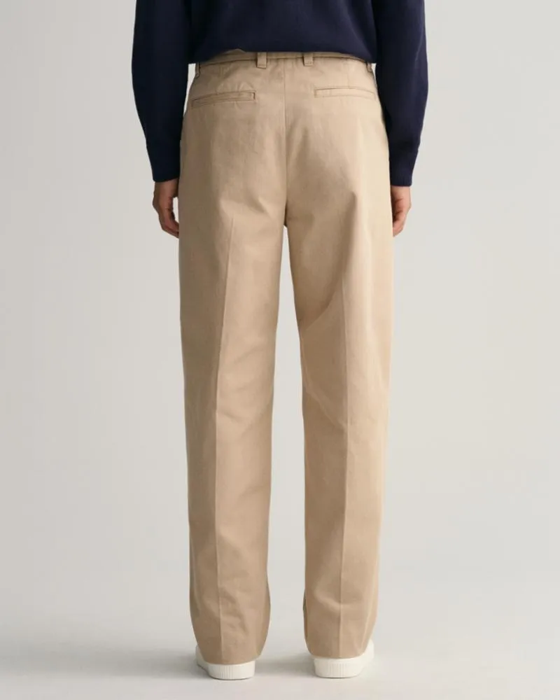 Gant Apparel Mens D2. WIDE STRAIGHT CHINOS 270/CONCRETE BEIGE