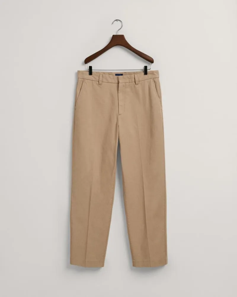 Gant Apparel Mens D2. WIDE STRAIGHT CHINOS 270/CONCRETE BEIGE
