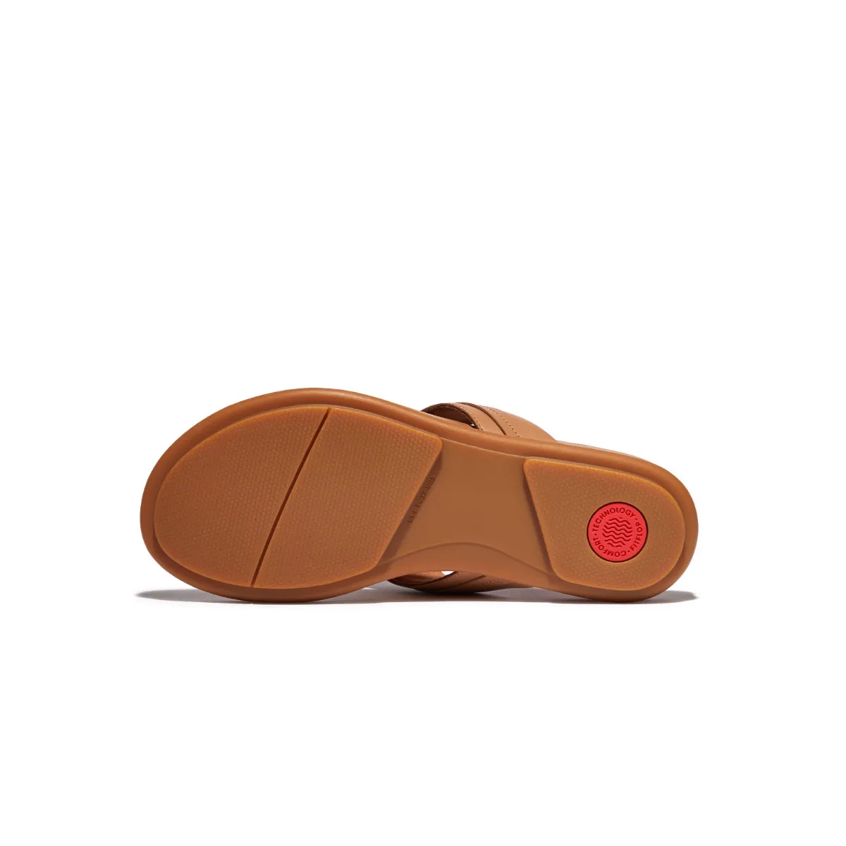 GRACIE Rubber-Circlet Leather Toe-Post Sandals