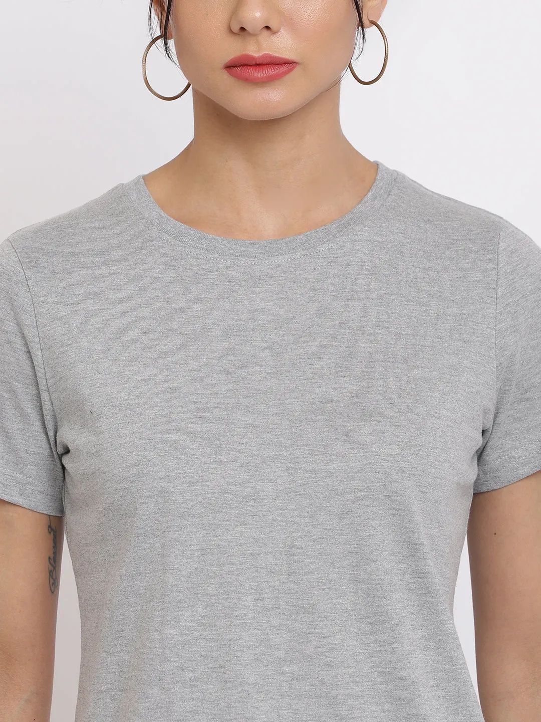 Grey Back Printed T-shirt