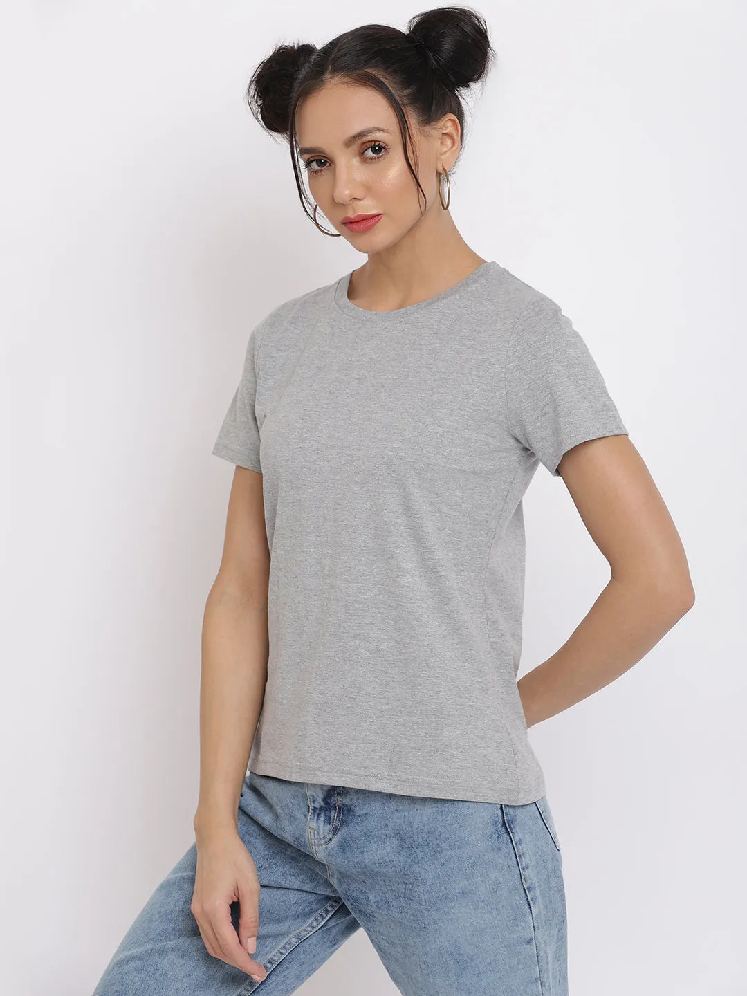 Grey Back Printed T-shirt