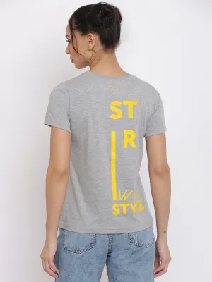 Grey Back Printed T-shirt