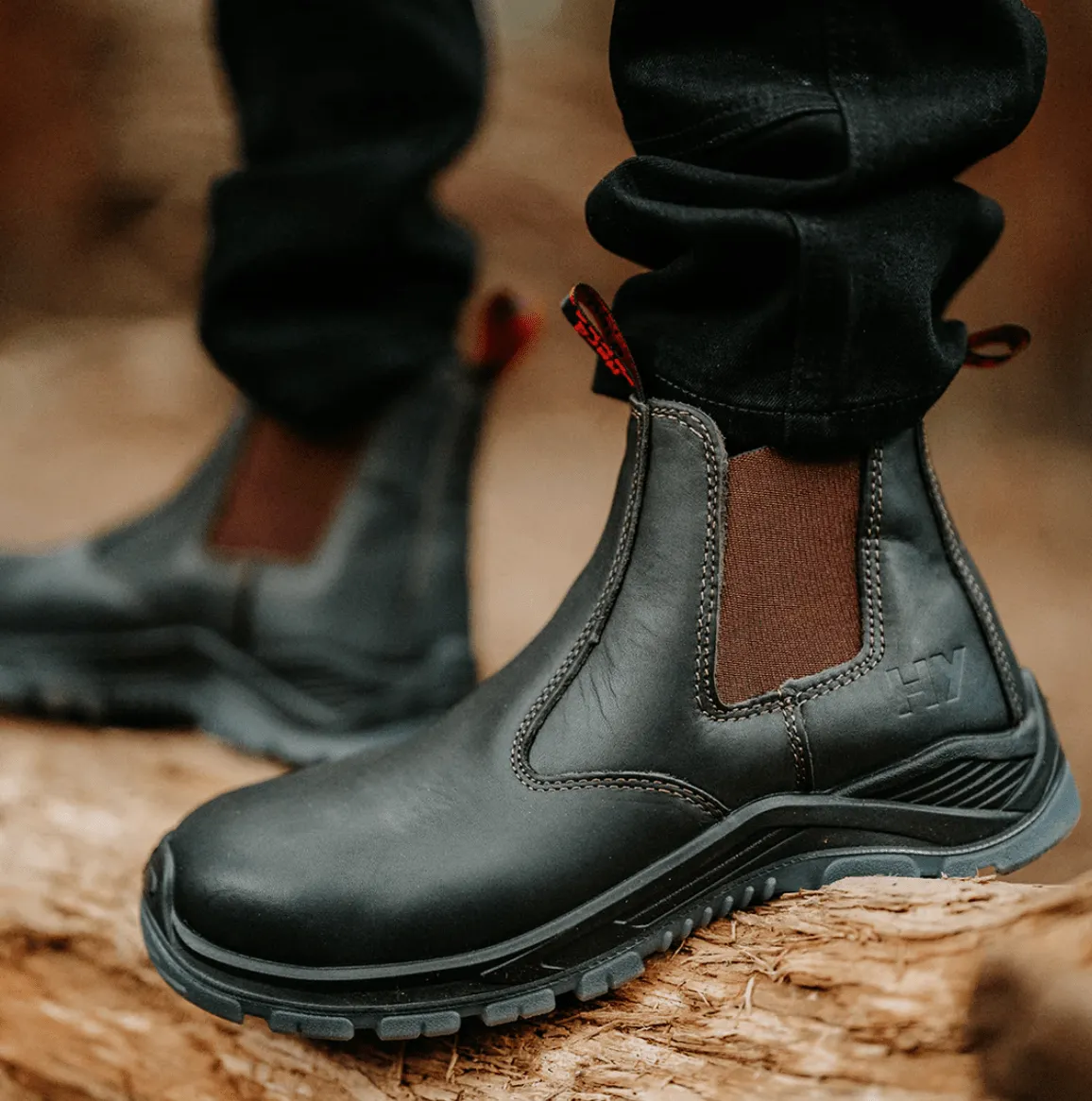 Hard Yakka Mens BANJO Elastic Sided Safety Boots