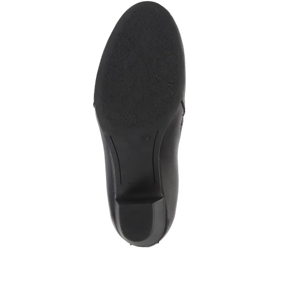 Leather Heeled Trouser Shoes - ESFA34003 / 320 440