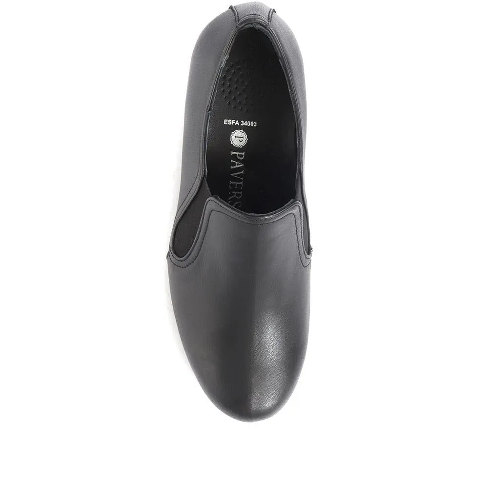 Leather Heeled Trouser Shoes - ESFA34003 / 320 440