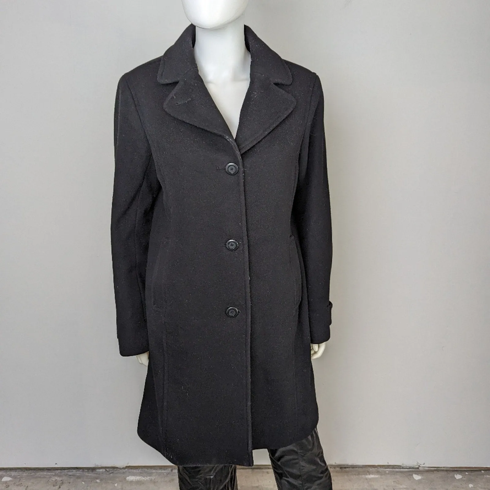 L.L. Bean Women's Classic Lambswool Polo Coat 14R