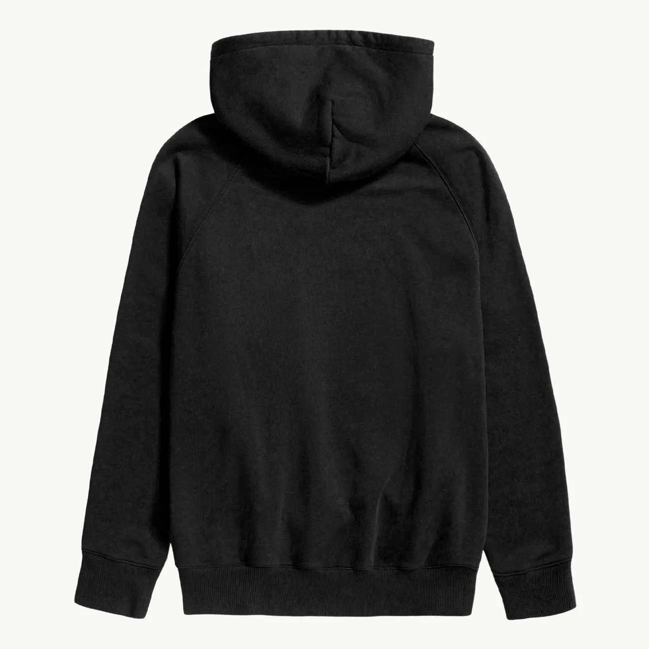 Marten Relaxed Organic Raglan N Patch Hoodie - Black