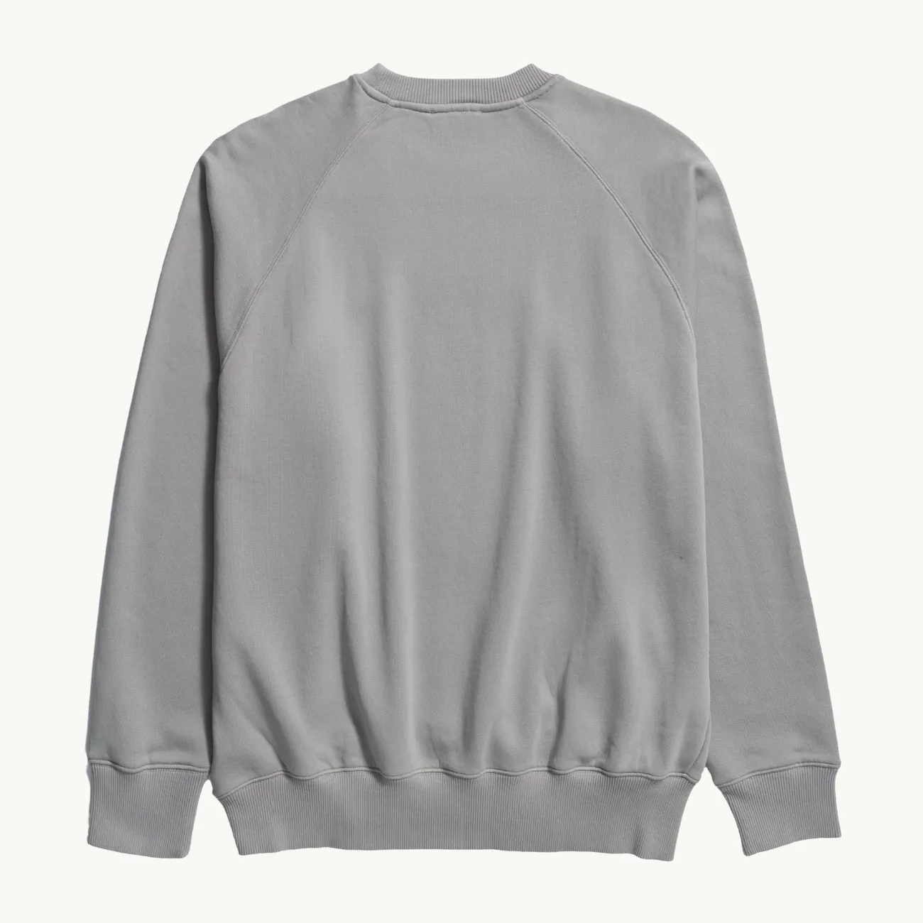 Marten Relaxed Organic Raglan N Patch Sweatshirt - Weather Grey