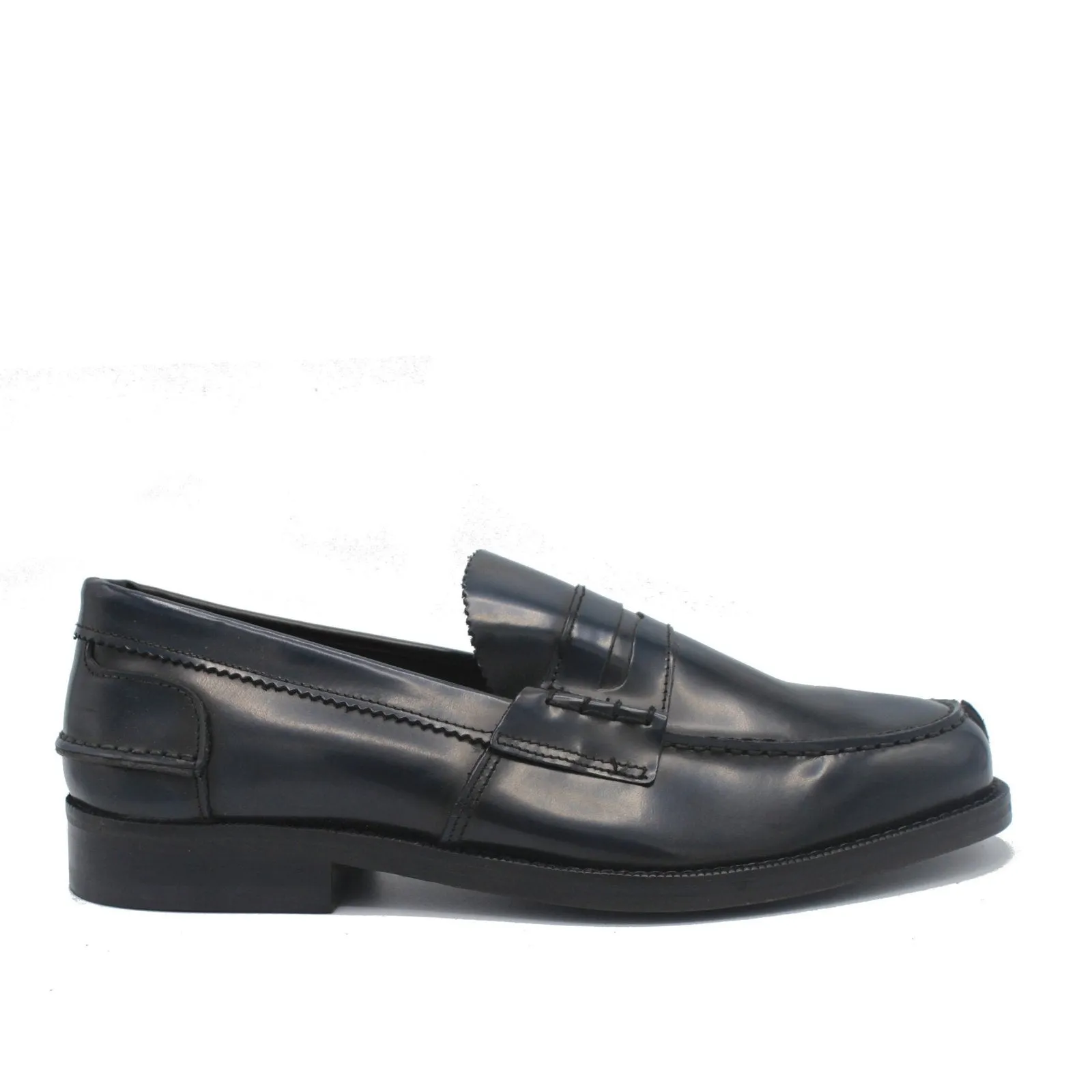 PENNY LOAFER NAVY POLISHED