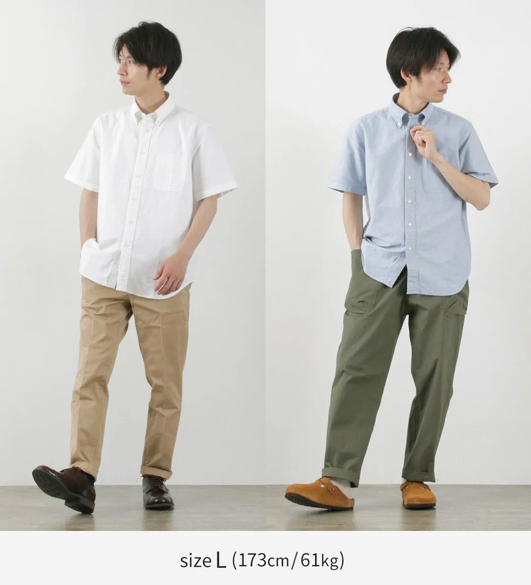 ROCOCO / American Oxford Short Sleeve Classic Button Down Shirt