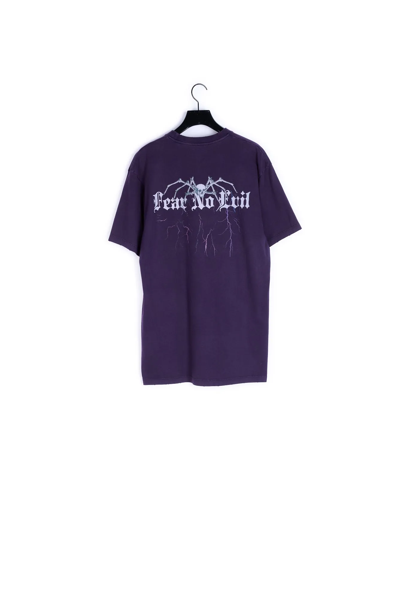 T-shirt coton violet sérigraphie Skulls & Fear