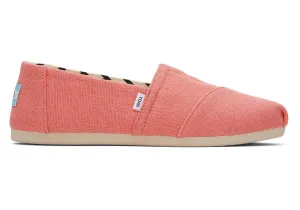 TOMS Womens Alpargata Heritage Canvas Espadrille - Peach
