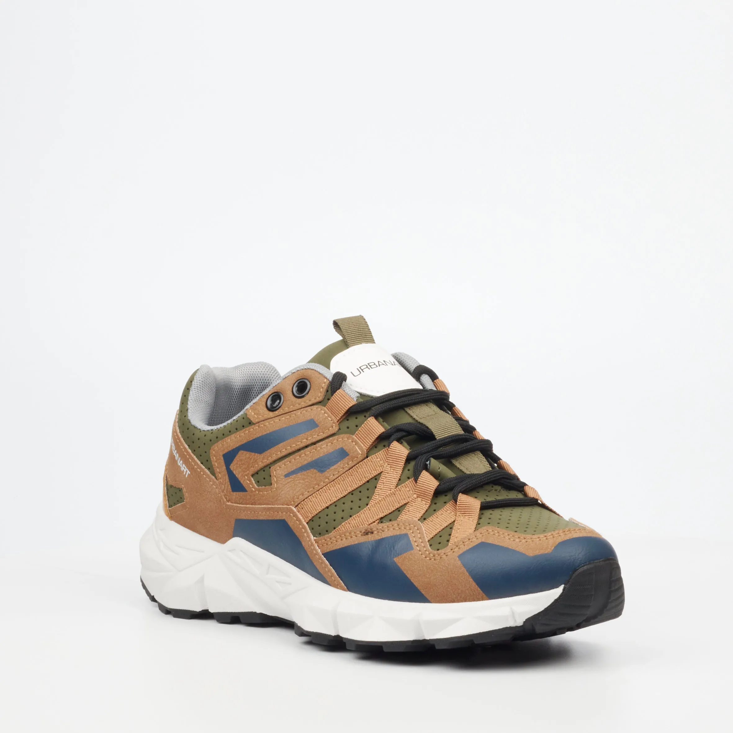 Urbanart Sturdy 1 Faux Wax / Mesh Sneaker - Olive