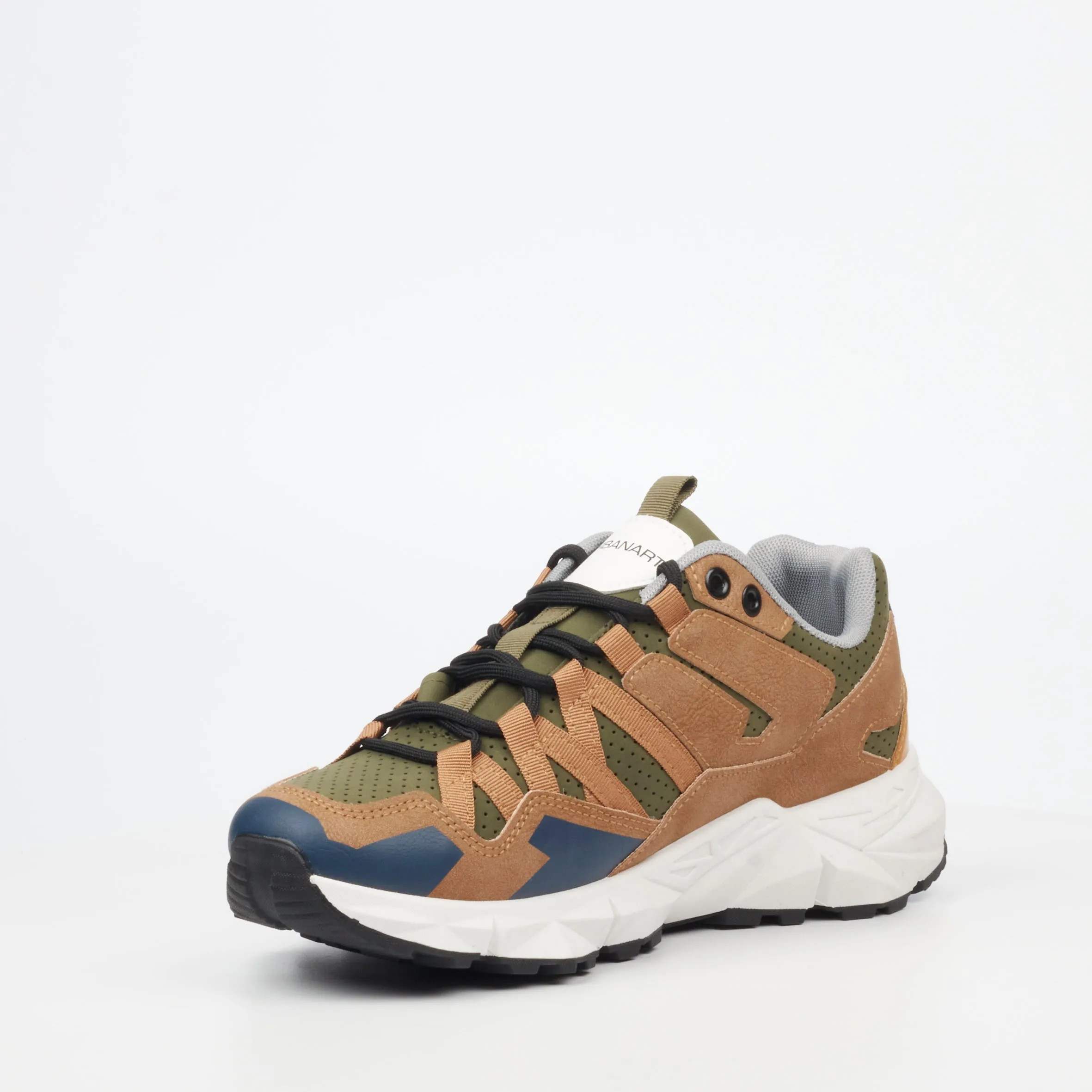 Urbanart Sturdy 1 Faux Wax / Mesh Sneaker - Olive